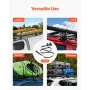 Ladder Rack Ratchet Straps, 47.6-50.8 mm Black Round Tube Mount, 38 mm Wide x 2.25 m Long Black Ladder Rack Straps with Double J