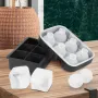 Ice Ball Maker Silicone Ice Cube Bakke med Låg 2 pakker Whisky