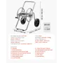 Water Hose Reel Cart, 6096/9144 cm High-Pressure Garden Hose Cart, Hoses Reel Carts with Two Wheels, Handle & Heavy-Duty Mesh St