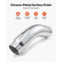 Elbow Exhaust Tip, 127mm Inlet, 152.4mm Outlet, 584mm Overall Length, Chrome Turn Down Exhaust Tip with Clamp for Truck, Sedan, 
