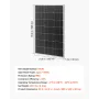 VEVOR 2PCS 100W Monocrystalline Solar Panels, 23% High-Efficiency Mono PV Module with Stable MC4 Output & Aluminum Frame, IP65 W