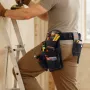 Tool Belt, 18 Pockets Professional Tool Pouch for Men, Heavy Duty Adjustable Utility Belt Detachable Work Bag for Electrician, C