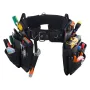 Tool Belt, 18 Pockets Professional Tool Pouch for Men, Heavy Duty Adjustable Utility Belt Detachable Work Bag for Electrician, C