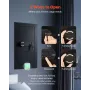 Wall Safe, 3-Tier Hidden Wall Mounted Safe with Password & Key, Q235 Cold-Rolled Steel In-Wall Box with LED Lighting, 2 Adjustab