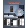 Wall Safe, 3-Tier Hidden Wall Mounted Safe with Password & Key, Q235 Cold-Rolled Steel In-Wall Box with LED Lighting, 2 Adjustab