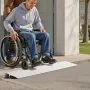 Door Threshold Ramp, 26 mm Rise, Aluminum Alloy Threshold Ramp Rated 363 kg Load Capacity, Handicap Ramps for Home Steps for Whe