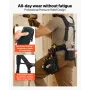 VEVOR Tool Belt, 19 Pockets Tool Pouch with Suspenders for Men, Heavy Duty Adjustable Utility Belt Work Bag Detachable Suspensio