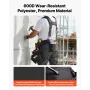 Tool Belt, 19 Pockets Tool Pouch with Suspenders for Men, Heavy Duty Adjustable Utility Belt Work Bag Detachable Suspension Rig 