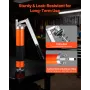 Grease Gun, 10000 PSI High Pressure, Heavy Duty Pistol Grip Grease Gun Kit with 0.4 L Capacity, Includes 46 cm Flex Hose, 1 Exte