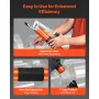Grease Gun, 10000 PSI High Pressure, Heavy Duty Pistol Grip Grease Gun Kit with 0.4 L Capacity, Includes 46 cm Flex Hose, 1 Exte