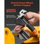 VEVOR Grease Gun, 8000 PSI High Pressure, Heavy Duty Pistol Grip Grease Gun Kit with 0.4 L Capacity, Includes 46 cm Flex Hose, 1