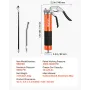 VEVOR Grease Gun, 8000 PSI High Pressure, Heavy Duty Pistol Grip Grease Gun Kit with 0.4 L Capacity, Includes 46 cm Flex Hose, 1