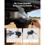Trailer Hitch Lock Kit, Compatible with 58.7 mm Couplers, Heavy-Duty Anti-Theft Trailer Ball Lock with 3 Keys & Padlock, Prying-
