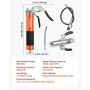 VEVOR Grease Gun, 8000 PSI, Pistol Grip Grease Gun Kit with 0.4 L Capacity, Includes 46 cm Flex Hose, Double Handle Grease Coupl