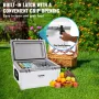 Insulated Portable Cooler, 52 qt, Holds 50 Cans, Ice Retention Hard Cooler with Heavy Duty Handle, Ice Chest Lunch Box for Campi