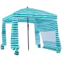 VEVOR Beach Cabana, 1.83 x 1.83 m Beach Canopy with Side Wall, UPF 50+ Protection Easy Setup Cabana Tent with Sand Pockets, Port