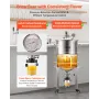 Stainless Steel Conical Fermenter, 16 Gal/60L Home Brewing Fermenation Tank, Brew Bucket Fermentor with Conical Bottom, 3 Caster