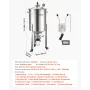 VEVOR Stainless Steel Conical Fermenter, 16 Gal/60L Home Brewing Fermenation Tank, Brew Bucket Fermentor with Conical Bottom, 3 
