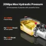 7 L hydraulisk kraftenhed, enkeltvirkende tipvognspumpe, 22 MPa