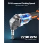 Cordless Metal Nibbler, with 20 V 4000 mAh Battery, 2200 RPM Efficient Brushless Motor, Electric Nibbler Metal Cutter with Plast