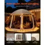 Screen House Tent, 3660 x 3380 x 2300 mm, 10-12 Person Pop Up Screen Tent, Portable Screened in Canopy with Carry Bag, Netting S