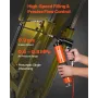 Grease Gun, 6000 PSI High Pressure, Heavy Duty Pistol Grip Grease Gun Kit with 0.4 L Capacity, Includes 45.7 cm Flex Hose, 1 Ext