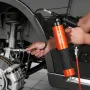 Grease Gun, 6000 PSI High Pressure, Heavy Duty Pistol Grip Grease Gun Kit with 0.4 L Capacity, Includes 45.7 cm Flex Hose, 1 Ext