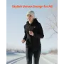 VEVOR Heated Jacket Hoodie til Mænd Damer, Opvarmet Sweatshirt Unisex Full-Zip med 7,4V 16000mAh Power Bank Pack, 5 Varmezoner,