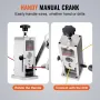 Manual Wire Stripping Machine, 1.5mm-40mm Copper Stripper with Hand Crank or Drill Powered, Visible Stripping Depth Reference, P