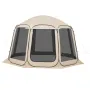 Screen House Tent, 3660 x 3380 x 2300 mm, 10-12 Person Pop Up Screen Tent with Extended Awning, Portable Screened in Canopy with