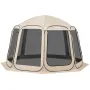 Screen House Tent, 3660 x 3380 x 2300 mm, 10-12 Person Pop Up Screen Tent with Extended Awning, Portable Screened in Canopy with