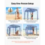Beach Cabana, 1,83 x 1,83 m strandhytte med sidevæg, UPF 50+