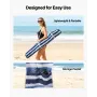 Beach Cabana, 1.83 x 1.83 m Beach Canopy with Side Wall, UPF 50+ Protection Easy Setup Cabana Tent with Sand Pockets, Portable S