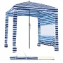 Beach Cabana, 1.83 x 1.83 m Beach Canopy with Side Wall, UPF 50+ Protection Easy Setup Cabana Tent with Sand Pockets, Portable S
