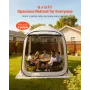 Screen House Tent, 1825 x 1825 x 2200 mm, 4-6 Person Pop Up Screen Tent, Portable Screened in Canopy with Carry Bag, Netting Sid