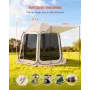 Screen House Tent, 3030 x 2650 x 2300 mm, 4-8 Person Pop Up Screen Tent with Extended Awning, Portable Screened in Canopy with C