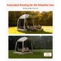 VEVOR Screen House Telt, 3030 x 2650 x 2300 mm, 4-8 personer Pop Up Screen Telt med udvidet markise, bærbar afskærmet i baldakin