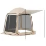 Screen House Tent, 3030 x 2650 x 2300 mm, 4-8 Person Pop Up Screen Tent with Extended Awning, Portable Screened in Canopy with C
