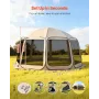 VEVOR Screen House Tent, 4500 x 4250 x 2450 mm, 12-15 Person Pop Up Screen Tent, Portable Screened in Canopy with Carry Bag, Net