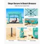 Beach Cabana, 1,83 x 1,83 m strandhytte med sidevæg, UPF 50+