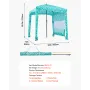VEVOR Beach Cabana, 1.83 x 1.83 m Beach Canopy with Side Wall, UPF 50+ Protection Easy Setup Cabana Tent with Sand Pockets, Larg