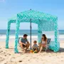 Beach Cabana, 1,83 x 1,83 m strandhytte med sidevæg, UPF 50+