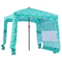 Beach Cabana, 1.83 x 1.83 m Beach Canopy with Side Wall, UPF 50+ Protection Easy Setup Cabana Tent with Sand Pockets, Large Port