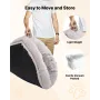 Human Dog Bed, 51.97 x 33.86 x 9.45 inch Orthopedic Memory Foam Human Sized Dog Bed, Humans Pet Beds with Side Pocket, Handle & 