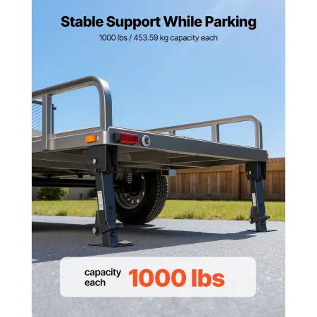 VEVOR Telescoping Stabilizer Jack, 2PCS Telescoping Folde Trailer Jack, Trailer Swing Down Stabilizer Jack for RV Trailer, Sup