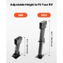 VEVOR Telescoping Stabilizer Jack, 2PCS Telescoping Folding Trailer Jack, Trailer Swing Down Stabilizer Jack for RV Trailer, Sup
