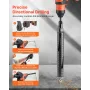 Core Drill Bit, 38 mm Diameter, 241 mm Drilling Depth, M16 Internal Thread, Diamond Dry Coring Bit with 3 Adapters, Pilot Drill 