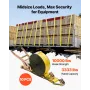 Ratchet Straps, 50.8 mm x 9.1 m, Heavy Duty Tie Down Straps with Double J Hook, 4536 kg Break Strength, Tie Down Ratcheting for 