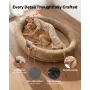 Human Dog Bed, 69.69 x 48.43 x 9.45 inch Orthopedic Memory Foam Human Sized Dog Bed, Humans Pet Beds with Side Pocket, Handle & 