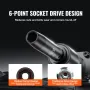 1/2" Drive Impact Socket Set, 13 Piece Deep Socket Set Metric 10-24mm, 6 Point CR-V Alloy Steel for Auto Repair, Easy-to-Read Si